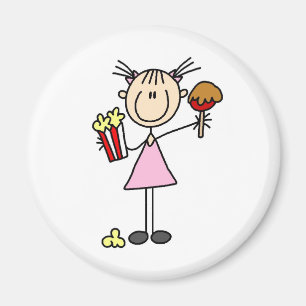 Imã Pipoca e caramelo Apple no ímã justo