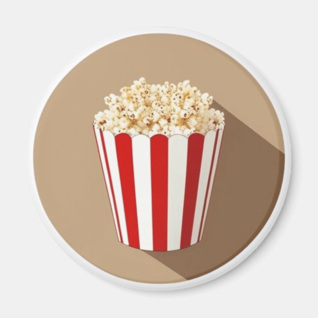 Imã Pipoca num Fundo de Círculo Castanho (Frente)