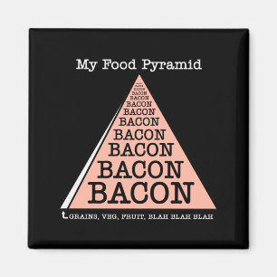 Imã Pirâmide de Comida Bacon