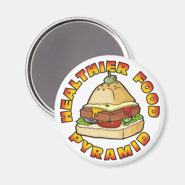 Imã Pirâmide de Comidas mais saudável (Front/Back)