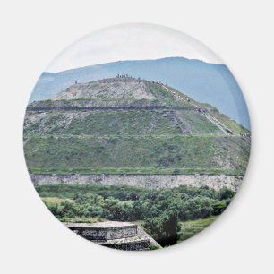 Imã Pirâmide Do Sol Nas Ruínas Teotihuacan, Próximo Do