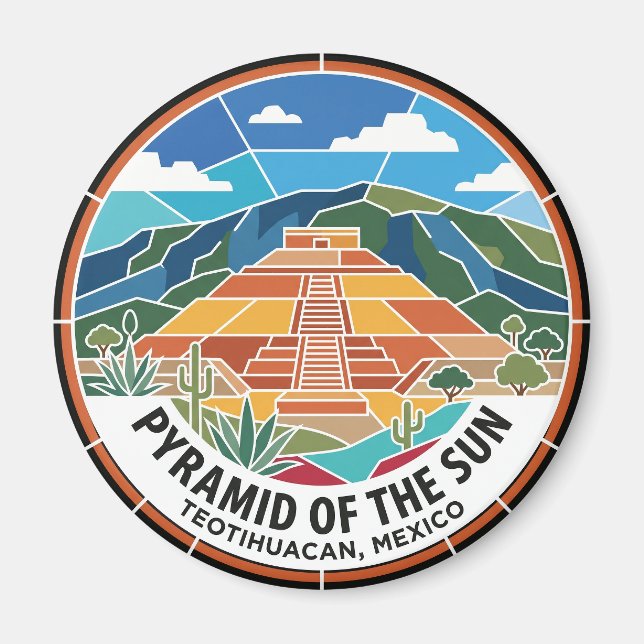 Imã Pirâmide do Sol Teotihuacan México (Frente)