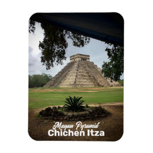 Ímã Pirâmide Mayan CHICHEN ITZA Viagem Souvenir
