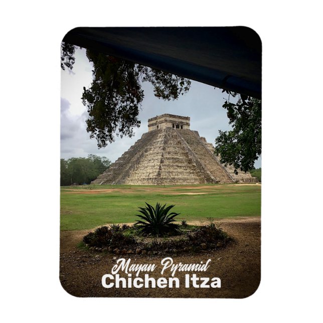 Ímã Pirâmide Mayan CHICHEN ITZA Viagem Souvenir (Vertical)