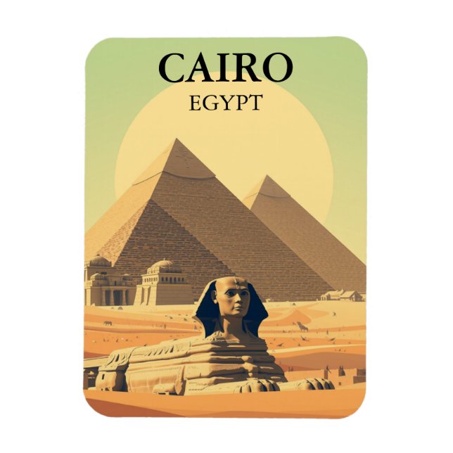 Ímã Pirâmides do Cairo Egito e Viagem do Esphinx (Vertical)