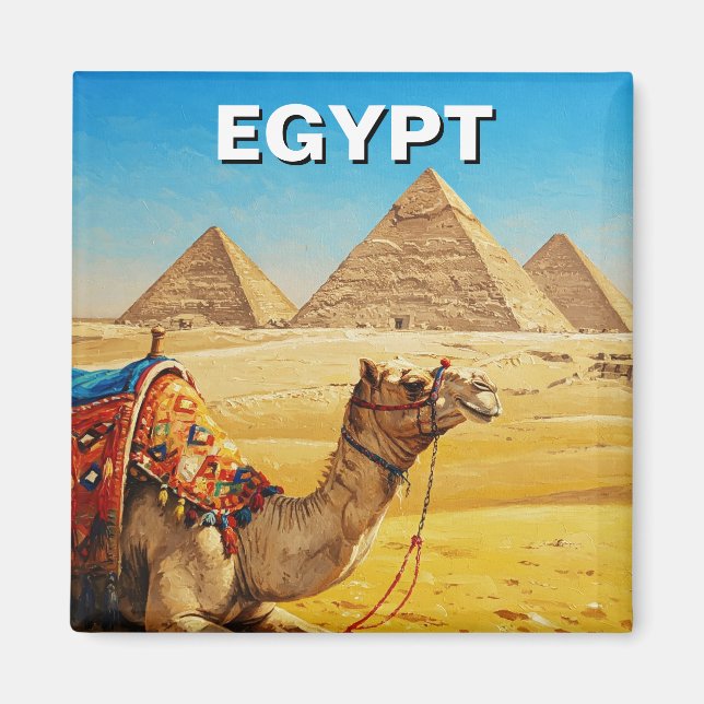 Imã Pirâmides Esfinge do Egito em Giza Camel (Frente)