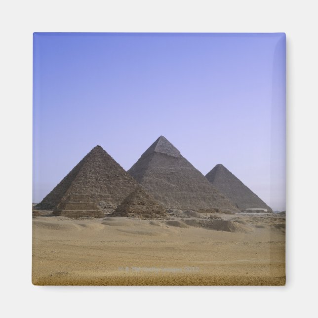 Imã Pirâmides no Cairo do deserto, Egito (Frente)