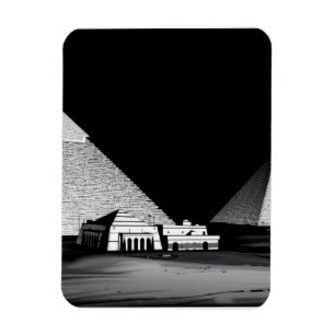 Ímã Pirâmides Preto e Branco