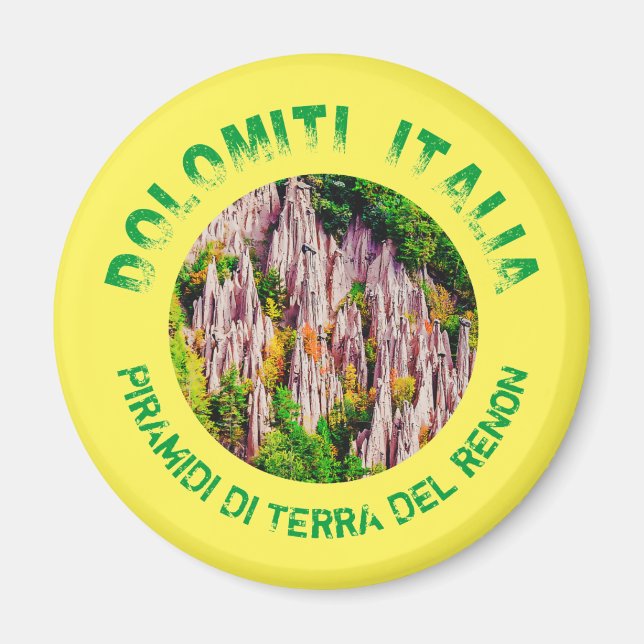 Imã Pirâmides terrestres do Tirol do Sul, Itália. (Frente)