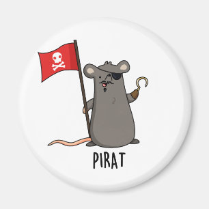 Imã Pirat Funny Pirate Rat Pun