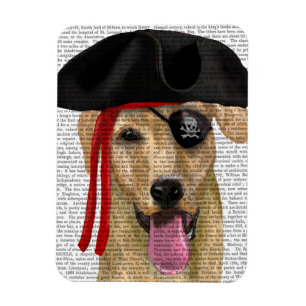 Ímã Pirata Amarelo Labrador 2