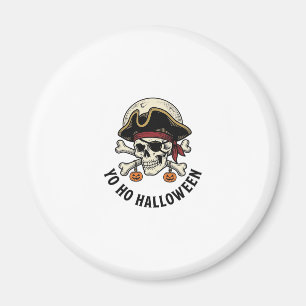 Imã Pirata Caveira Halloween Gravura Vintage Camisa Br
