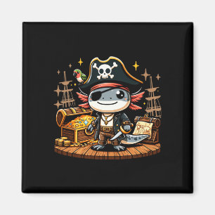 Imã Pirata do dia do axolote Kawaii piadas engraçadas
