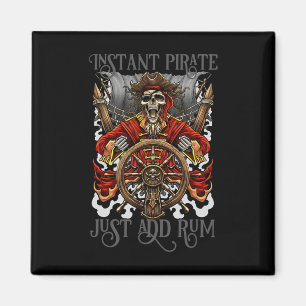 Imã Pirata Instantânea Apenas Adicione Rum Halloween C