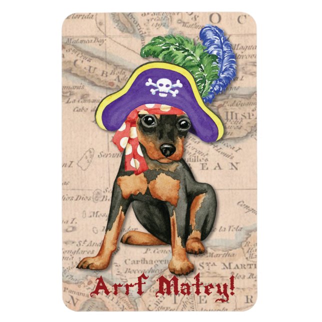 Ímã Pirata Miniatura Pinscher (Vertical)