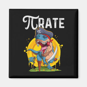 Imã Pirata T-rex Pi Rate Dino Pi Rate Geek Matemático