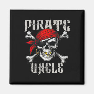 Imã Pirata Tio Jolly Roger Flag E Skull Crossbones