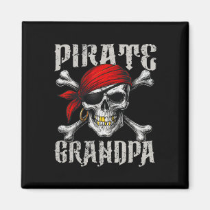 Imã Pirata Vovô Jolly Roger Flag E Skull Crossbon