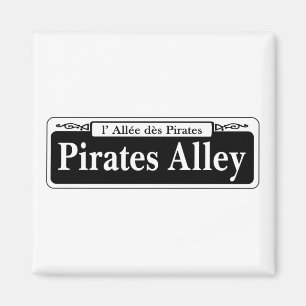 Imã Piratas beco, sinal de rua de Nova Orleães