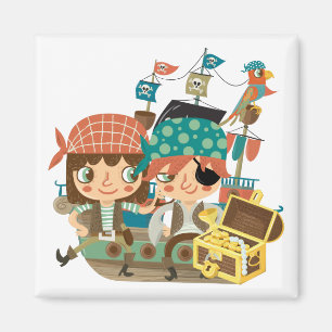 Imã Piratas com tesouro