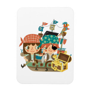 Ímã Piratas com tesouro