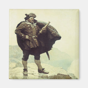 Imã Piratas do vintage, capitão Bill Osso por NC Wyet