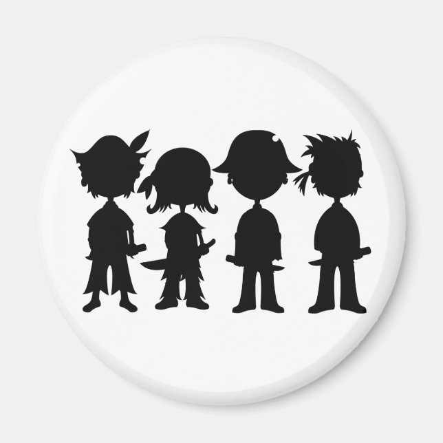Imã Piratas no Magnet Silhouette (Frente)