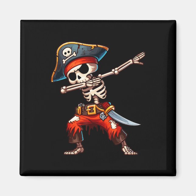 Imã Pirate de Skeleton Halloween Kids Pirata (Frente)
