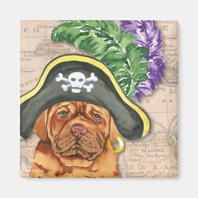 Imã Pirate Dogue de Bordeaux Magnet (Frente)
