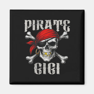 Imã Pirate Gigi Jolly Roger Flag E Skull Crossbones