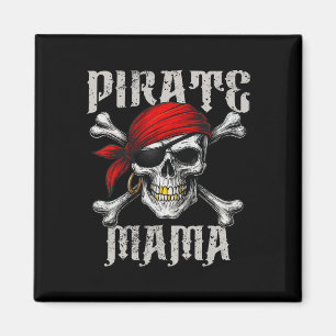 Imã Pirate Mama Jolly Roger Flag E Skull Crossbones
