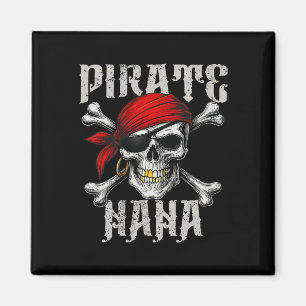 Imã Pirate Nana Jolly Roger Flag E Skull Crossbones