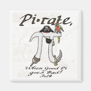Imã Pirate Pi Day Gear