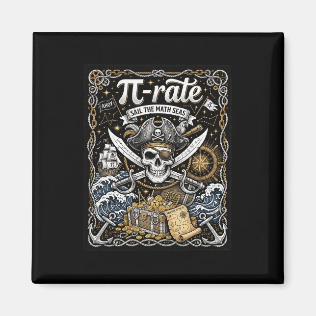 Imã Pirate Pi Rate For Pi Day Math Pirates Teacher Sch (Frente)