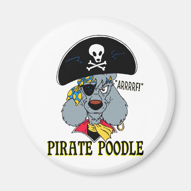 Imã Pirate Poodle (Frente)