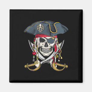 Imã Pirate Skull Halloween Meninas Meninas Crianças Ad
