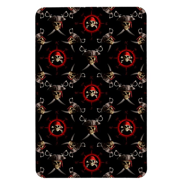 Ímã Pirate Skulls (Vertical)