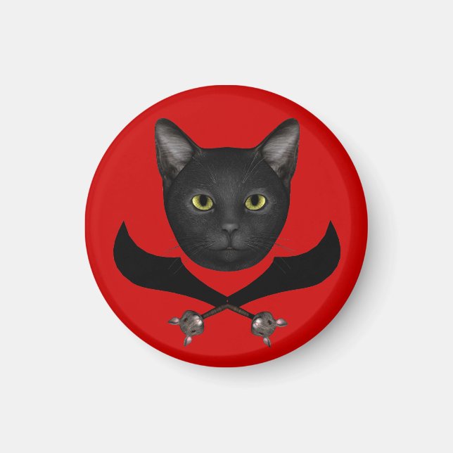 Imã Pirates Flag Cat (Frente)