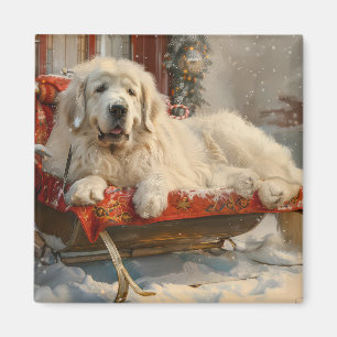 Imã Pirenéus excelentes Cães Natal Festivo