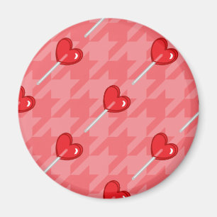 Imã pirulito do coração roxo