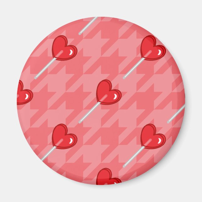 Imã pirulito do coração roxo (Frente)