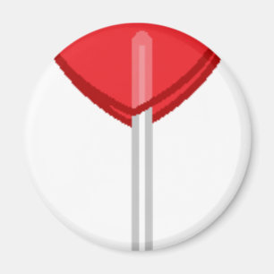 Imã pirulito vermelho