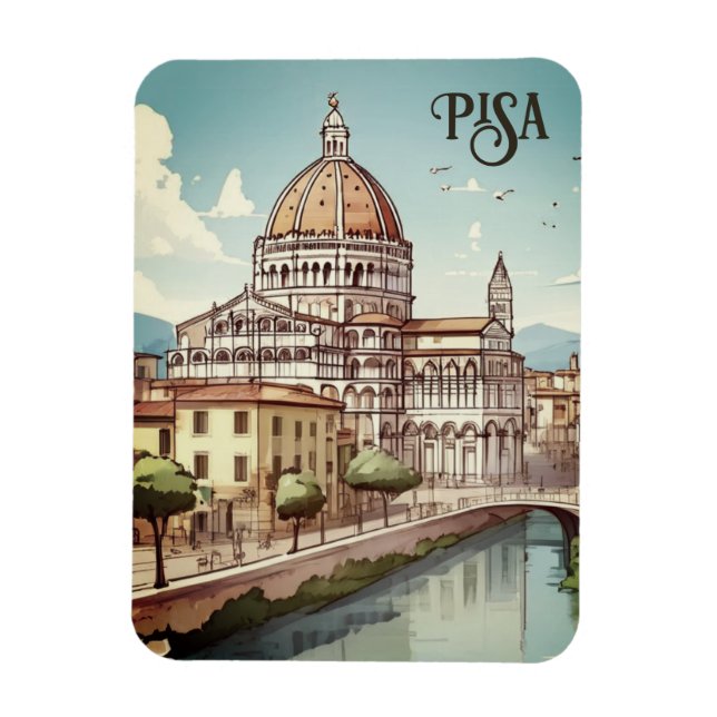 Ímã Pisa Itália europa viagem (Vertical)