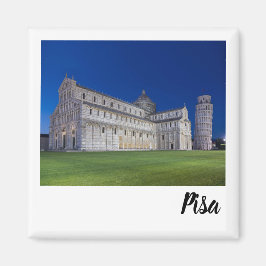 Imã Pisa Leanding Tower Night Panorama Itália Gift