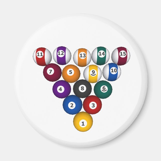 Imã Piscina: Billiard Balls: Bilhares (Frente)