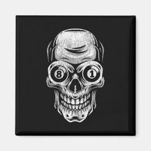 Imã Piscina Billiard Snooker Player Skull 8 E 9