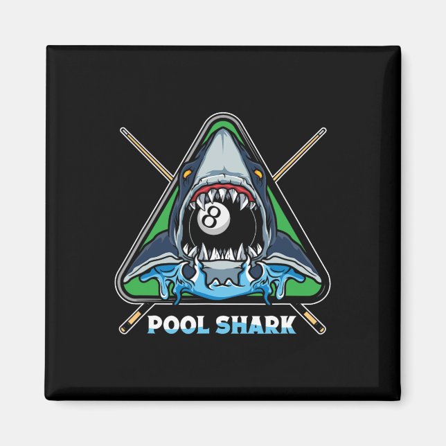 Imã Piscina Shark Billiards Piscina Snooker Billiards (Frente)