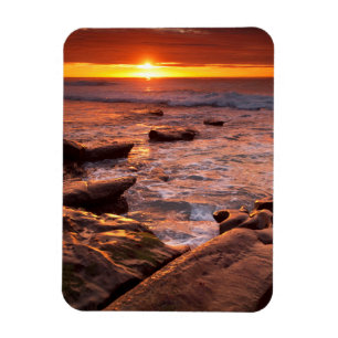 Ímã Piscinas de maré ao pôr do sol, Califórnia