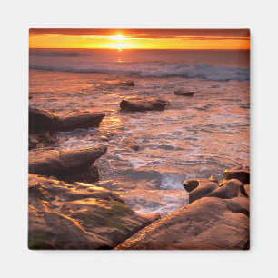 Imã Piscinas de maré ao pôr do sol, Califórnia
