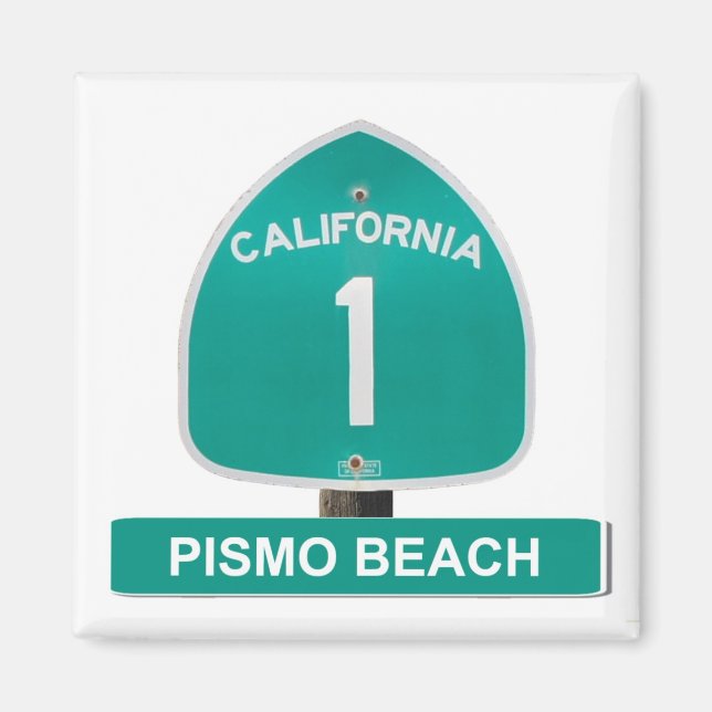 Imã Pismo Beach, California Highway 1 Magnet (Frente)